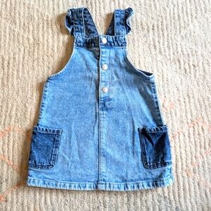 H&M Denim Blue Kids Overall Dress Like New